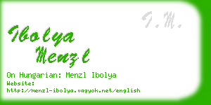 ibolya menzl business card